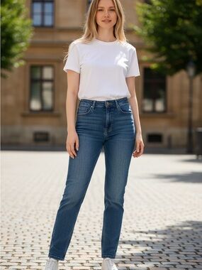 Sonoma High-Rise Medium Blue Straight Jeans